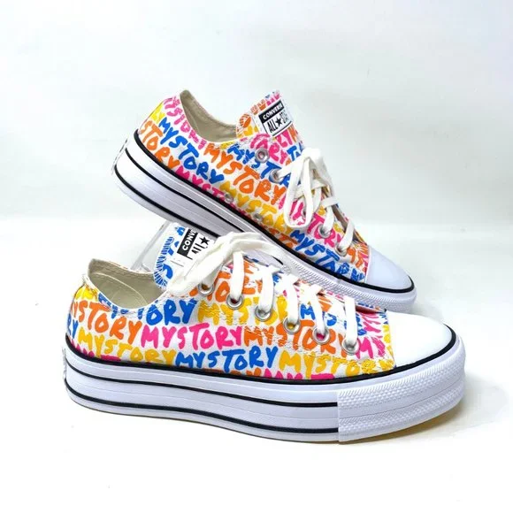 Converse Women's Size 7 570322C CTAS Double Stack LIFT OX Platform Print Sneaker - Picture 4 of 10